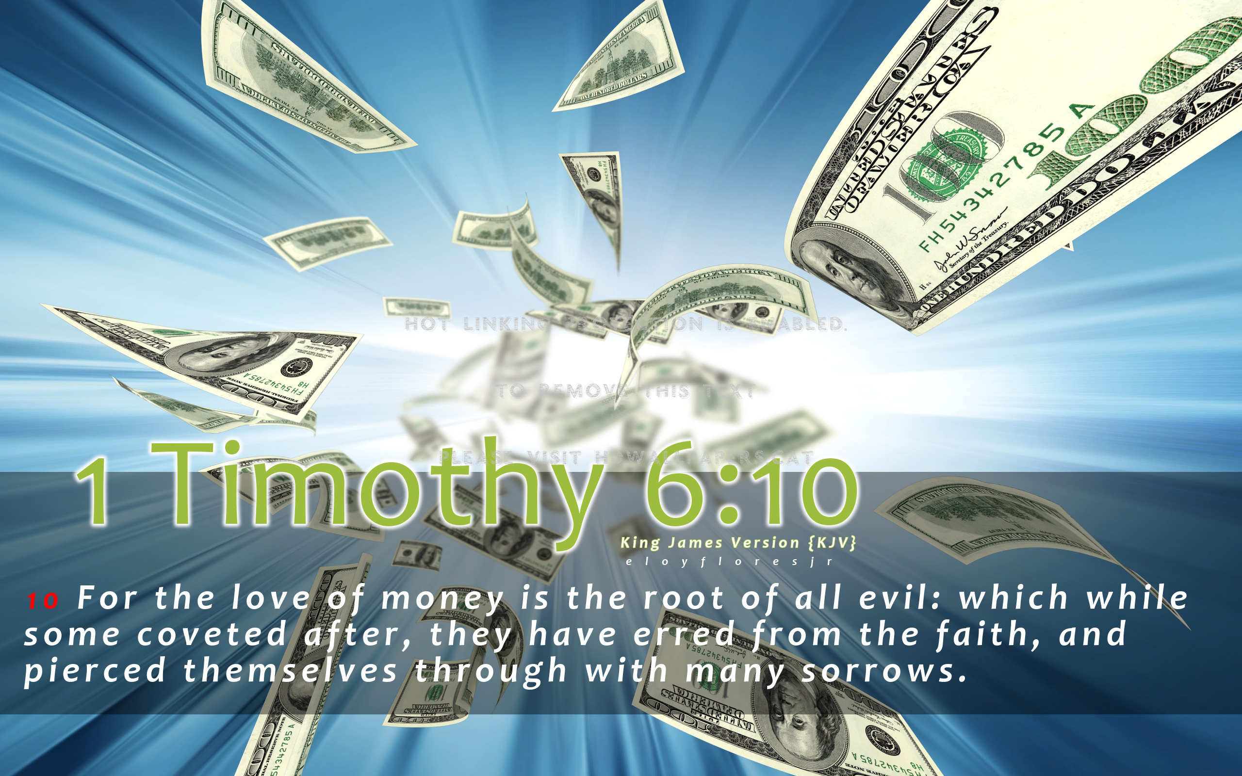 1 Timothy 610 For The Love Of Money Is A Root Of All Kinds Of Evil